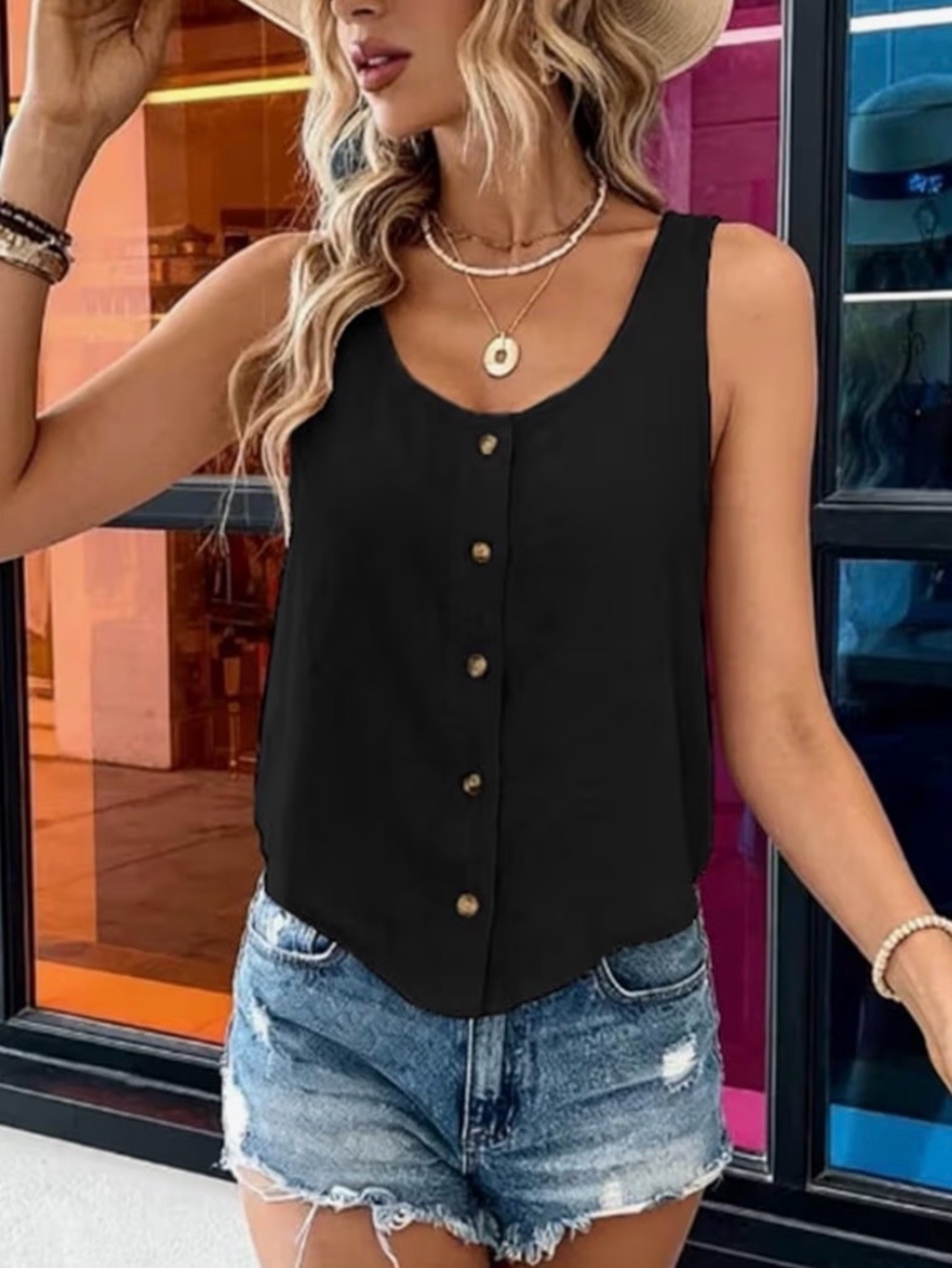 ✔️ Linen Tank Top Vest